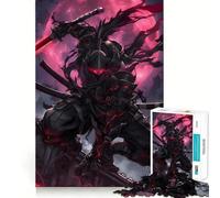 Jigsaw 1000 Piece Black Ninja Samurai Fine Edge Craft, Creative Skill Toy, Leisure Game Time, Birthday Decor Gift (38x52cm)