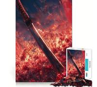 Jigsaw 1000 Piece Blade of The Spider Lilies Sharp Joint Play, Mind Training Fun, Cozy Time Game, Christmas Wall Art (38x52cm)