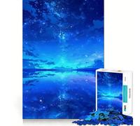 Jigsaw 1000 Piece Blue Reflections Starry Sky Precise Fit Game, Logic Skill Play, Free Time Play, Birthday Fun Gift (50x75cm)