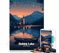 Jigsaw 1000 Piece Bohinj Lake Slovenia Sharp Joint Play, Mind Training Fun, Cozy Time Game, Christmas Wall Art (50x75cm)