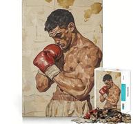 Jigsaw 1000 Piece Boxer before Fight Exact Cut Art, Smart Play Activity, Calm Play Time, Birthday Decor Gift (38x52cm)