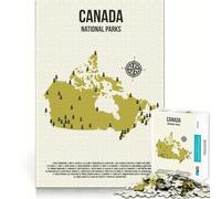 Jigsaw 1000 Piece Canada National Parks Flawless Fit Art Mind Challenge Toy Downtime Game Fun Birthday Fun Gift (50x75cm)