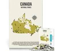 Jigsaw 1000 Piece Canada National Parks Neat Cut Decor Logic Thinking Play Calm Game Time Xmas Decor Gift (38x52cm)