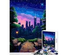 Jigsaw 1000 Piece Central Park NYC Pixel Art Puzzle For Teenagers Difficult Hard Difficult And Challenge Unique Birthday And Xmas Gifts (38x26cm)