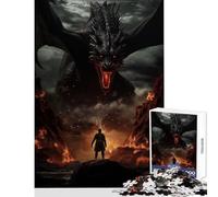 Jigsaw 1000 Piece Dragon Warrior End Boss Puzzle For Teenagers Family Activities Fun Activities at Home Learning Educational Toys (38x26cm)