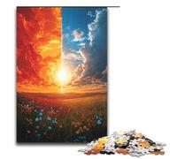 Jigsaw 1000 Piece for Adults Ice And Fire Sky Puzzle Hands on Game Unique Home Decor And Gifts 1000 PCS