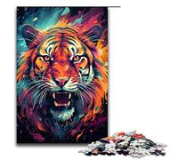 Jigsaw 1000 Piece for Adults The Colorful And Psychedelic King of Beasts Puzzle Hands on Game Unique Home Decor And Gifts 75x50cm