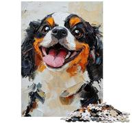 Jigsaw 1000 Piece Joyful Dog Portrait Educational Game Difficult Hard Toy Wall Decor Unique Gifts for Birthday And Christmas Size 38x26cm