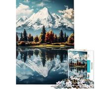 Jigsaw 1000 Piece Mountain Lake Bliss Educational Challenge But Fun And Humorous Toy Wall Decor for And from 14 Years And over (50x75cm)