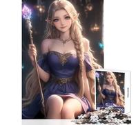 Jigsaw 1000 Piece Mystic Elf with Staff Puzzle For Teenagers Difficult Hard Difficult And Challenge Unique Birthday And Xmas Gifts (38x26cm)
