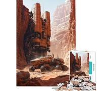 Jigsaw 1000 Piece Sci-Fi Mars Outpost Educational Challenge But Fun And Humorous Toy Wall Decor for And from 14 Years And over (50x75cm)