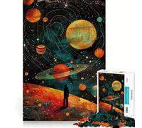 Jigsaw 1000 Piece Traveller Planets Neat Cut Decor Logic Thinking Play Calm Game Time Xmas Decor Gift (50x75cm)