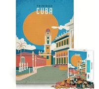 Jigsaw 1000 Piece Trinidad Cuba Neat Cut Decor Logic Thinking Play Calm Game Time Xmas Decor Gift (50x75cm)