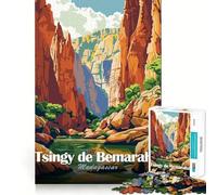 Jigsaw 1000 Piece Tsingy De Bemaraha Madagascar Neat Cut Decor Logic Thinking Play Calm Game Time Xmas Decor Gift (50x75cm)