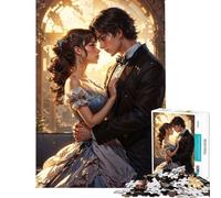 Jigsaw 1000 Pieces A Beautiful Sweet Couple Meditative Brain Play Toy Neat Fragment No Messy Bits Hilarious Entertainment for Game Days (Size 38x52cm)