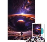 Jigsaw 1000 Pieces A Man Lost in The Cosmos Meditative Mind Challenge Toy Tight Joint No Falling Apart Heartwarming Birthday Pick (Size 50x75cm)