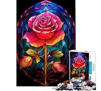 Jigsaw 1000 Pieces A Passionate Rose Meditative Mind Challenge Toy Tight Joint No Falling Apart Heartwarming Birthday Pick (Size 38x52cm)