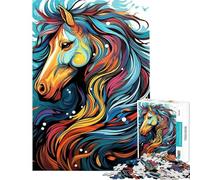 Jigsaw 1000 Pieces A Winter Horse Meditative Mind Challenge Toy Tight Joint No Falling Apart Heartwarming Birthday Pick (Size 50x75cm)