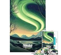 Jigsaw 1000 Pieces Abisko National Park Aurora Borealis Meditative Mind Challenge Toy Tight Joint No Falling Apart Heartwarming Birthday Pick (Size 38x26cm)