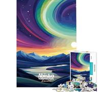 Jigsaw 1000 Pieces Abisko National Park Poster Meditative Brain Play Toy Neat Fragment No Messy Bits Hilarious Entertainment for Game Days (Size 38x26cm)