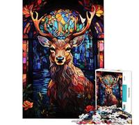Jigsaw 1000 Pieces Abstract Deer Meditative Brain Play Toy Neat Fragment No Messy Bits Hilarious Entertainment for Game Days (Size 38x52cm)