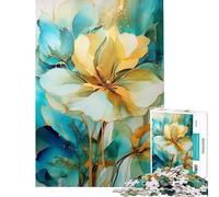 Jigsaw 1000 Pieces Abstract Flower Vintage Meditative Brain Play Toy Neat Fragment No Messy Bits Hilarious Entertainment for Game Days (Size 38x52cm)