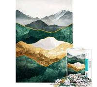 Jigsaw 1000 Pieces Abstract Mountain Landscape Meditative Mind Challenge Toy Tight Joint No Falling Apart Heartwarming Birthday Pick (Size 38x26cm)