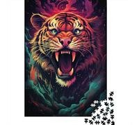 Jigsaw 1000 Pieces Art Tiger Puzzles Wooden Jigsaw Puzzles for Adults Difficulty Game 1000pcs (75x50cm)