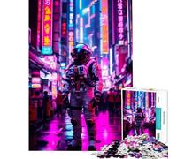 Jigsaw 1000 Pieces Astronaut in The City Challenging To Complete Learning Educational Impossible Game for 14+ Puzzle Game Offered (50x75cm)