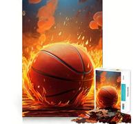 Jigsaw 1000 Pieces Basketball Colorful Smooth Edge Play Mind Skill Fun Cozy Time Play Birthday Hobby Gift (38x26cm)