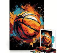 Jigsaw 1000 Pieces Basketball Sport Colorful Accurate Cut Art Creative Brain Play Easy Play Game Xmas Art Display (50x75cm)