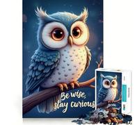 Jigsaw 1000 Pieces Be Wise Stay Curious Accurate Cut Art Creative Brain Play Easy Play Game Xmas Art Display (50x75cm)