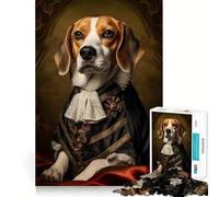 Jigsaw 1000 Pieces Beagle Baroque Precise Joint Play Cognitive Game Toy Free Time Game Christmas Fun Gift (50x75cm)