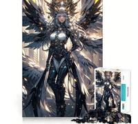 Jigsaw 1000 Pieces Beautiful Dark Angel Sharp Joint Play Logic Puzzle Play Cozy Time Game Christmas Fun Gift (50x75cm)