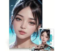 Jigsaw 1000 Pieces Beautiful My Anime Girl Smooth Edge Play Mind Skill Fun Cozy Time Play Birthday Hobby Gift (38x26cm)
