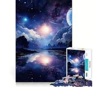 Jigsaw 1000 Pieces Beautiful Night Sky Accurate Cut Art Creative Brain Play Easy Play Game Xmas Art Display (50x75cm)