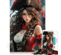 Jigsaw 1000 Pieces Beautiful Pirate Siren Precise Joint Play Cognitive Game Toy Free Time Game Christmas Fun Gift (50x75cm)