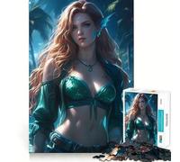 Jigsaw 1000 Pieces Bikini Girl Night Swim Sharp Joint Play Logic Puzzle Play Cozy Time Game Christmas Fun Gift (50x75cm)