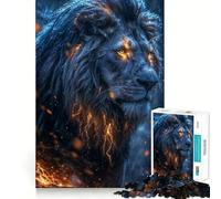 Jigsaw 1000 Pieces Black And Gold Lions Smooth Edge Play Mind Skill Fun Cozy Time Play Birthday Hobby Gift (50x75cm)