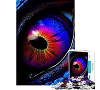 Jigsaw 1000 Pieces Blue Dragon Eye Challenging To Complete Learning Educational Impossible Game for 14+ Puzzle Game Offered (38x52cm)