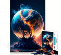Jigsaw 1000 Pieces Branches of Life on Fire Exact Cut Art Creative Brain Game Calm Play Time Birthday Hobby Gift (38x26cm)