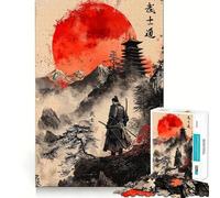 Jigsaw 1000 Pieces Bushido Spirit Samurai Perfect Edge Play Cognitive Fun Play Slow Play Fun Xmas Art Display (50x75cm)