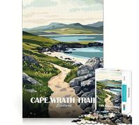 Jigsaw 1000 Pieces Cape Wrath Trail Scotland Landscape Art Perfect Edge Play Cognitive Fun Play Slow Play Fun Xmas Art Display (38x52cm)