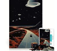 Jigsaw 1000 Pieces Car Journey Through Space Perfect Edge Play Cognitive Fun Play Slow Play Fun Xmas Art Display (50x75cm)