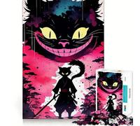 Jigsaw 1000 Pieces Cat Samurai Japan Accurate Cut Fun Mental Skill Game Rest Time Game Festive Leisure Gift (38x26cm)