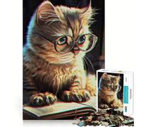 Jigsaw 1000 Pieces Cat Studies Exact Cut Art Creative Brain Game Calm Play Time Birthday Hobby Gift (38x26cm)