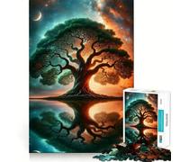 Jigsaw 1000 Pieces Celestial Oak Mirage Accurate Cut Fun Mental Skill Game Rest Time Game Festive Leisure Gift (38x26cm)