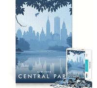 Jigsaw 1000 Pieces Central Park New York Exact Cut Art Creative Brain Game Calm Play Time Birthday Hobby Gift (38x26cm)