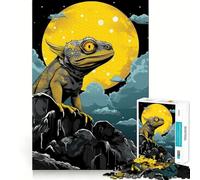 Jigsaw 1000 Pieces Chameleon on A Rock Accurate Cut Fun Mental Skill Game Rest Time Game Festive Leisure Gift (50x75cm)