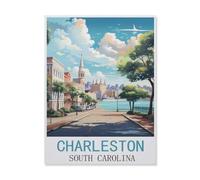 jigsaw 1000 pieces,Charleston South Carolina,DIY Art for Grown Ups Adults(38x26cm)-FJ73